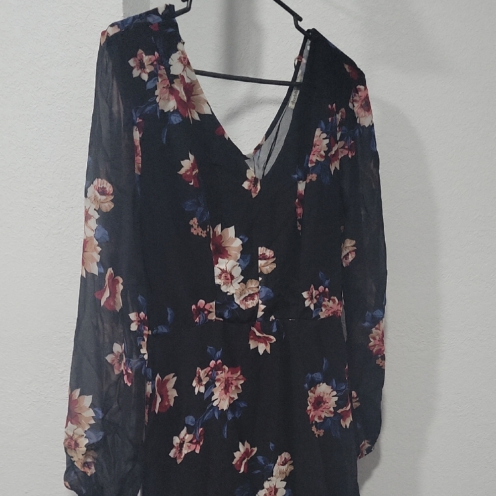 Charlotte Russe Black Floral Dress